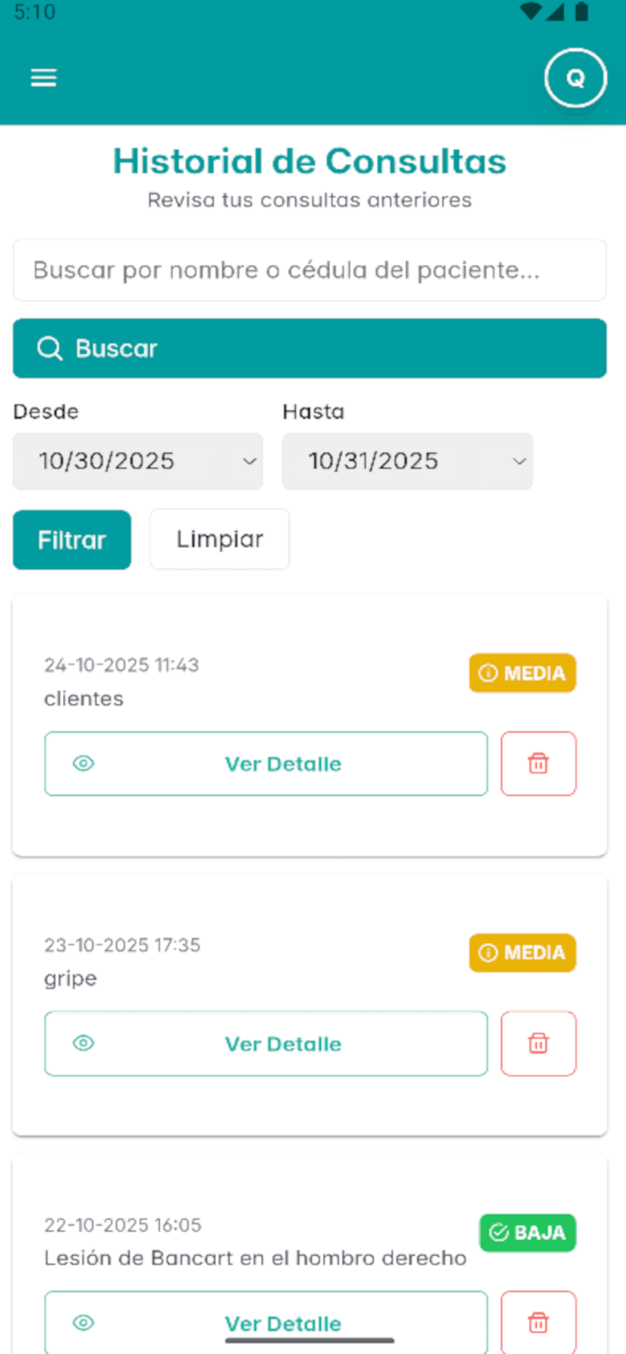 Comparte o descarga la receta médica